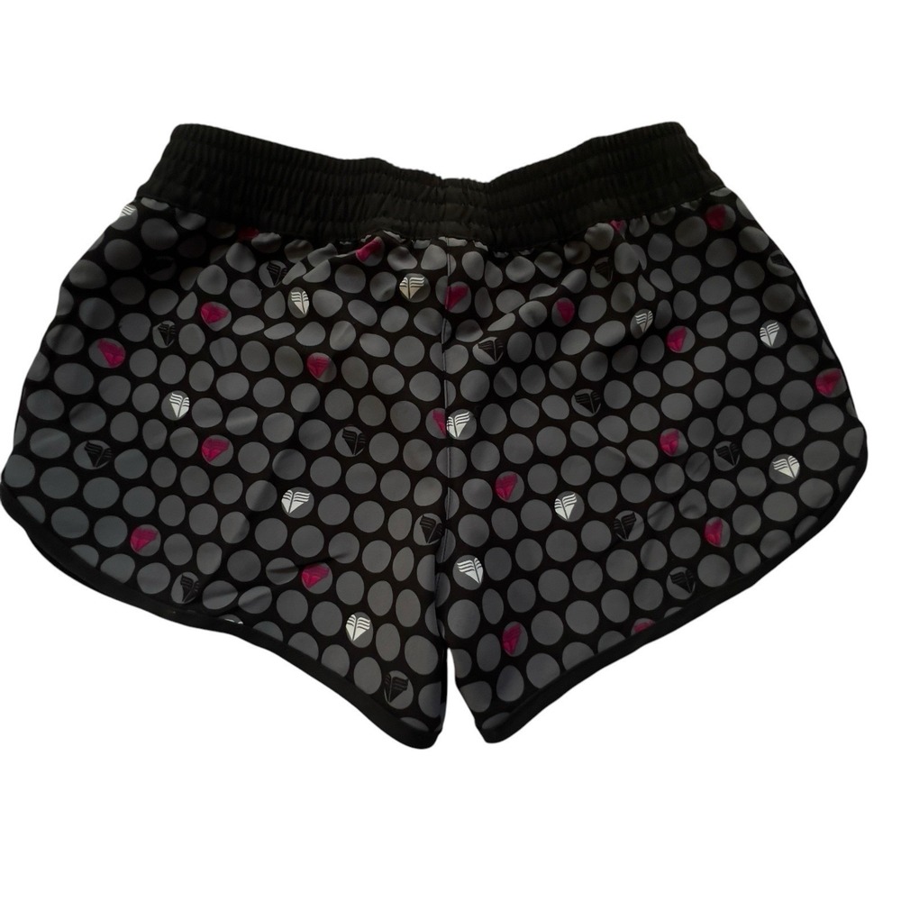 TYR Red Line Grey Polka Dot 3.5" Boardshort Pockets Pink Drawstring Small Sporty - Picture 2 of 8